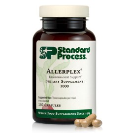 Standard Process Inc. Allerplex, Lung Health Support Supplement, Dietary Supplement with Vitamin A & Pneumotrophin PMG, Support Healthy Mucous Membranes, Supports Seasonal Challenges - 150 Capsules