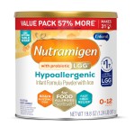 Enfamil Nutramigen Hypoallergenic Baby Formula with Iron, Lactose Free, Colic Relief from Cow\'s Milk Allergy Starts in 24 Hours, Brain Building DHA, Probiotic LGG for Immune Support, 19.8 Oz Can
