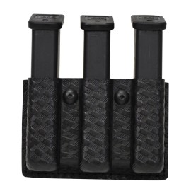 Safariland 775 Slimline Open Top Triple Magazine Pouch, GLOCK 17/22, Basketweave Black