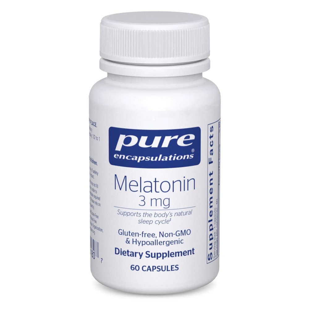 Pure Encapsulations Melatonin 3 mg - Antioxidant Supplement to Support Natural Sleeping & Relief of Occasional Sleeplessness - for Natural Sleep Support* - 60 Capsules