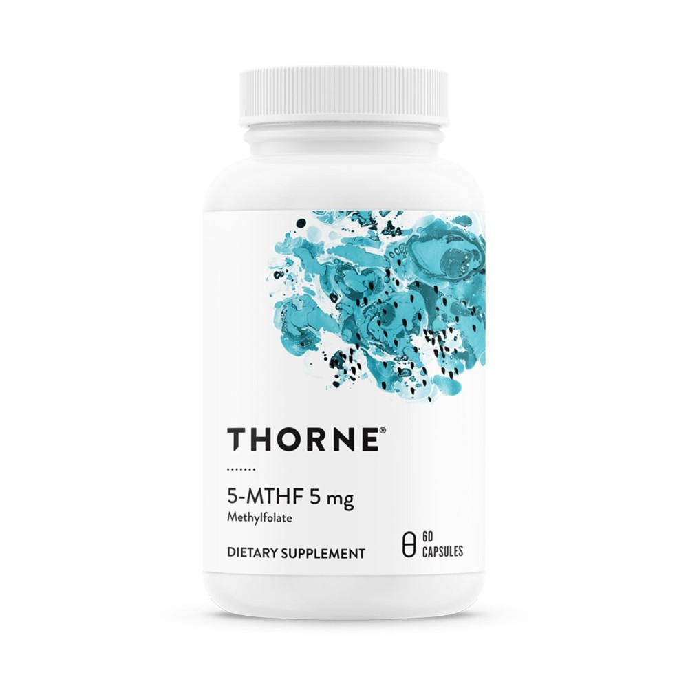 THORNE - 5-MTHF - Methylfolate (Active B9 Folate) Supplement - Supports Cardiovascular Health, Fetal Development, Nerve Health, Methylation & Homocysteine Levels* - 60 Servings - 5-MTHF 5mg