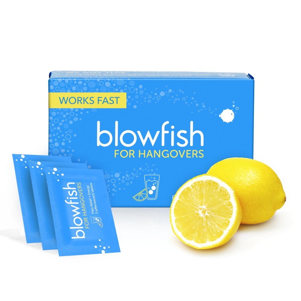 Blowfish for Hangovers - Fast Hangover Relief in 15 Minutes | Headache Relief, Energy, and Hydration in One Step | Single Box