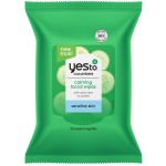 Yes To Face Wipes for Women and Men, Sensitive Facial Cleansing Wipes for use as a Make Up Remover, Cleaning, Soothing, Cucumbers Aloe Vera