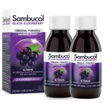 Sambucol Black Elderberry Syrup - Sambucus Elderberry Syrup, Black Elderberry Liquid, Immune Support for Kids and Adults, High Antioxidants, Gluten Free - Original Formula, 4 Fl Oz, 2-Pack