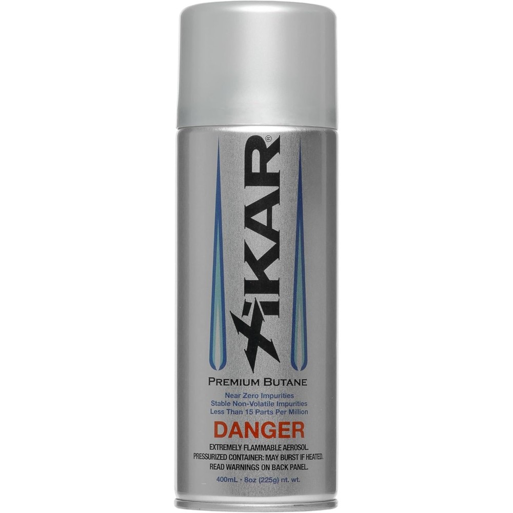 Xikar PUROFINE Premium Butane Fuel Refill with 0 Impurities - Premium Quality Fuel for Jet Flame Lighters and Torches - High Altitude Formula, 8oz (400ml)