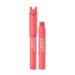 TONYMOLY Petit Bunny Lip Gloss for Women - Long Lasting Lip Crayon Gloss with Vitamin E, Hydrating & Moisturizing Korean Lip Balm Tint, Softening Lip Care Stick with Glossy Finish, Juicy Orange