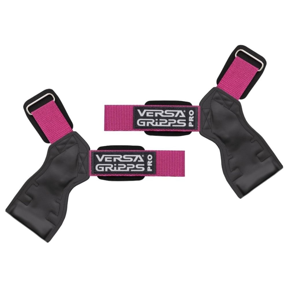 Versa Gripps Pro, Made in USA, Wrist Straps for Weightlifting Alternative, Best Training Accessory, SM, Pink