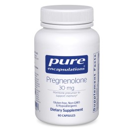 Pure Encapsulations Pregnenolone - 30 mg - Hormone Support - Memory Support & Brain Supplement - Gluten Free & Vegan - 60 Capsules