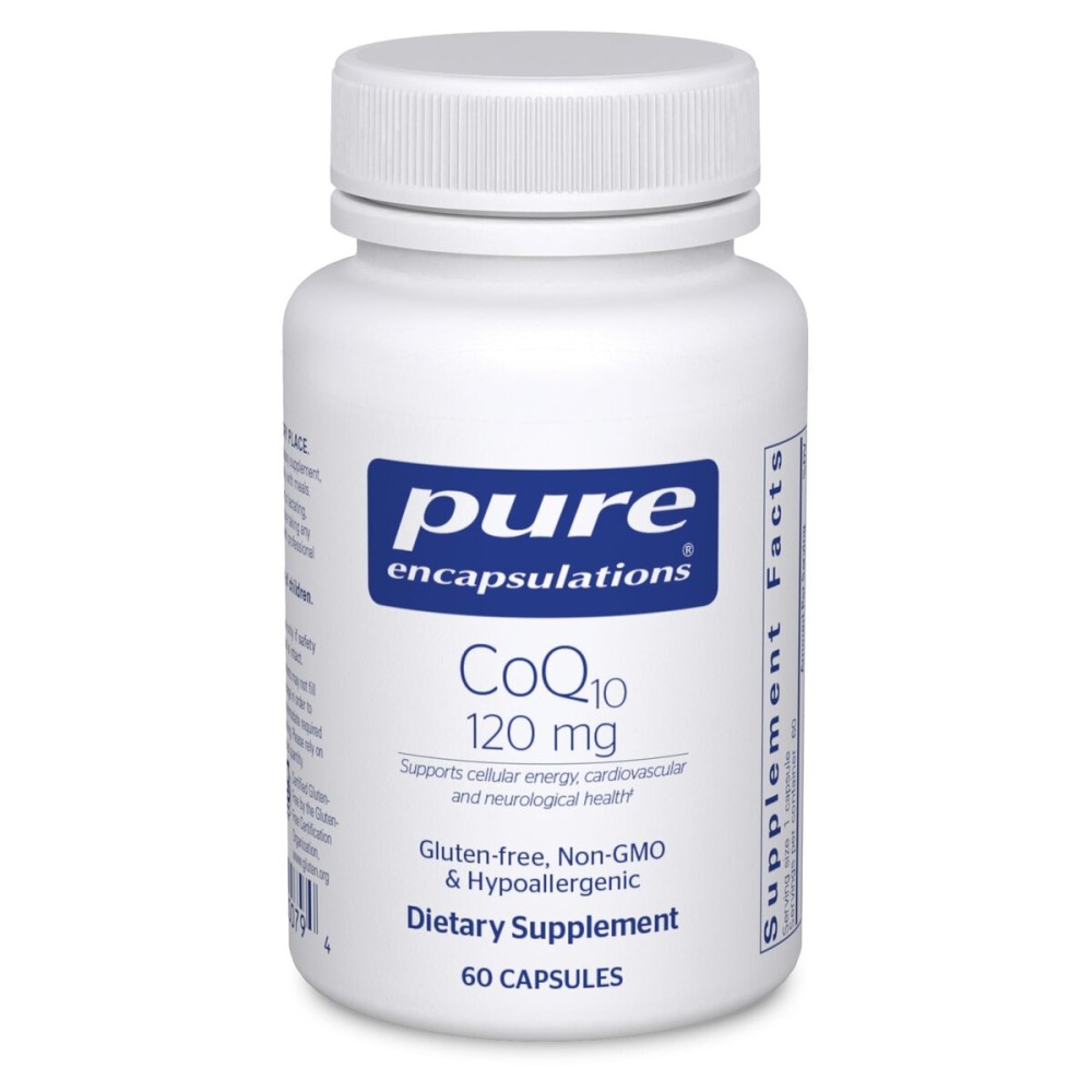 Pure Encapsulations CoQ10 120 mg - Coenzyme Q10 Supplement for Heart Health, Energy, Antioxidants, Brain & Memory Health - Cellular Health, Cognition & Cardiovascular Support* - 60 Capsules