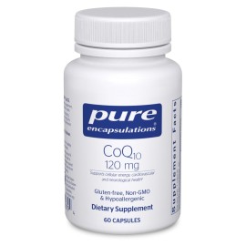 Pure Encapsulations CoQ10 120 mg - Coenzyme Q10 Supplement for Heart Health, Energy, Antioxidants, Brain & Memory Health - Cellular Health, Cognition & Cardiovascular Support* - 60 Capsules