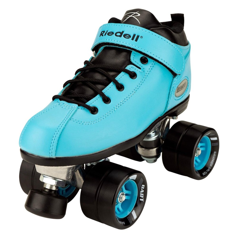 Riedell Dart Roller Skates for Men and Women - Colorful, Ultra-Durable Speed Skate with Precision Fit and Matching Color Wheels, Roller Skates, Light Blue - 4