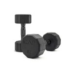 CAP Barbell 12-Sided Coated Dumbbell with Black Handle, Pair, 12 LB