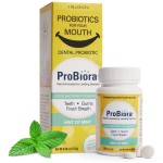 ProBiora Oral Probiotics for Teeth and Gums | Dental Probiotics for Improved Oral Health | Bad Breath Treatment for Adults | ProBiora3 Patented Probiotic Blend | Tooth Whitening | 30 Mint Tablets