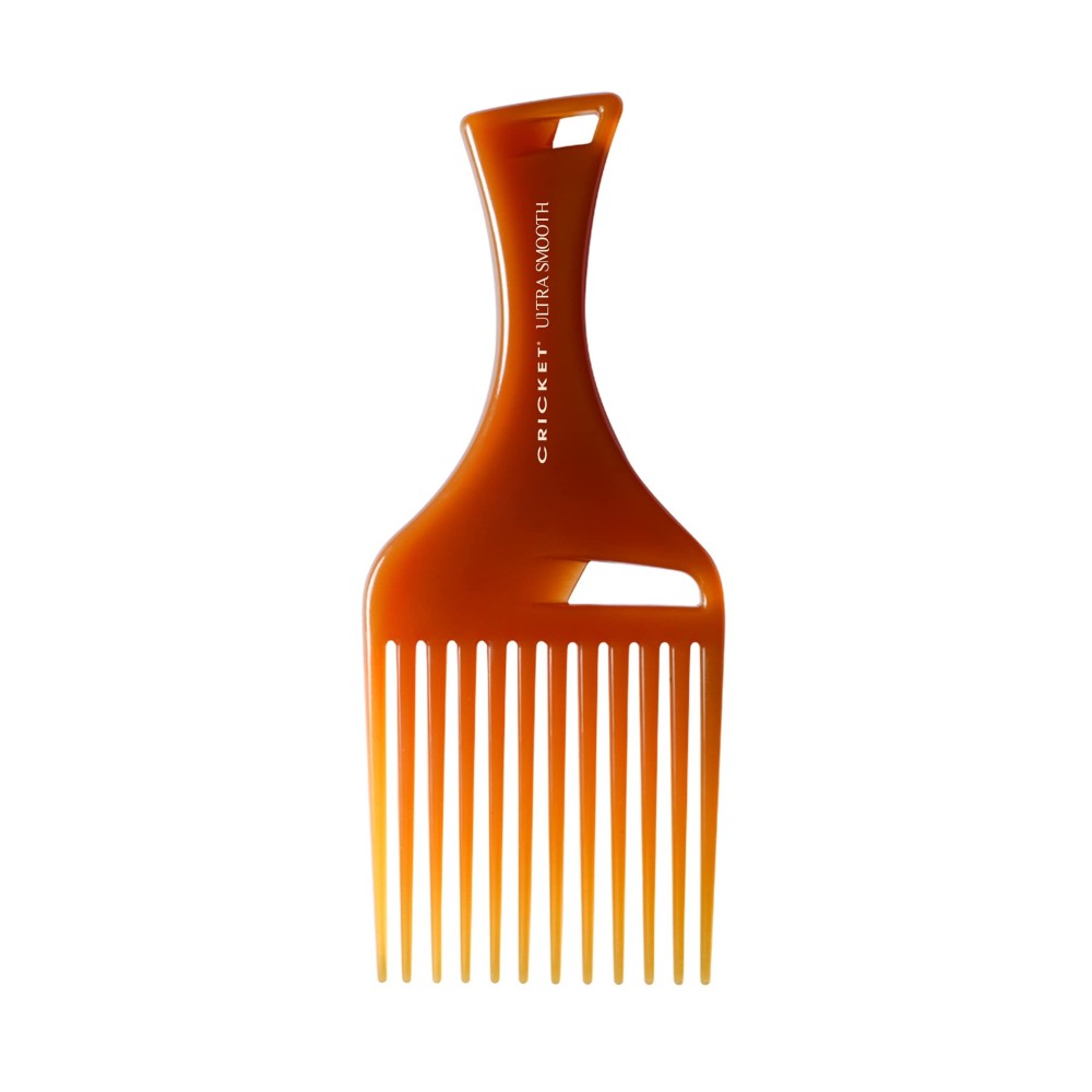 Cricket Ultra Smooth Hair Pick Comb for Volumizing, Detangling, and Reducing Frizz - Enriched with Argan, Olive Oil, and Keratin Infused, Ideal for Curly, Thick, and Long Hair