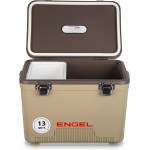 Engel UC13 13qt Leak-Proof, Air Tight, Drybox Cooler and Small Hard Shell Lunchbox for Men and Women in Tan