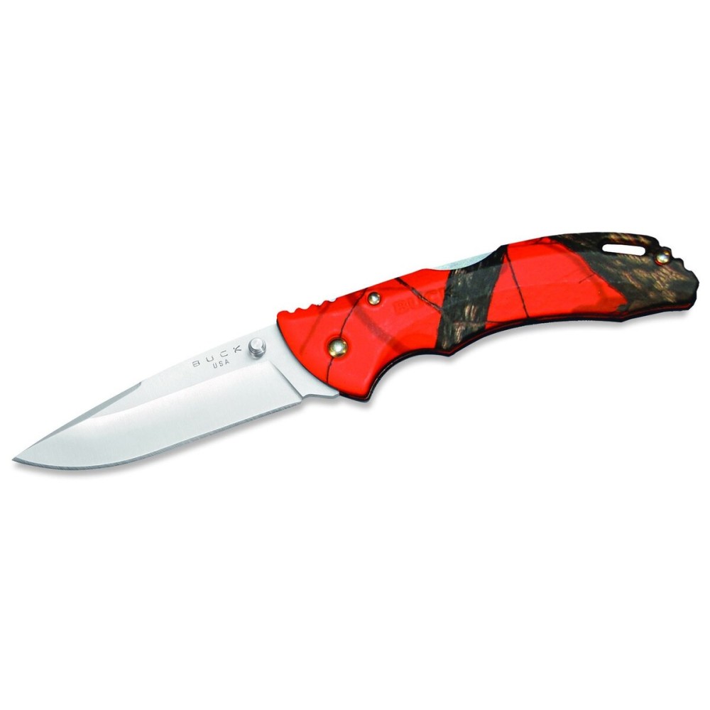 Buck Knives 0285CMS9 Bantam Folding Pocket Knife with Pocket Clip, Mossy Oak Blaze Orange Camo
