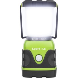 LE 1000LM Battery Powered LED Camping Lantern, Waterproof Tent Light with 4 Light Modes, Camping Essentials, Portable Lantern Flashlight for Camping, Emergency Light, Power Outages, Not Rechargeable