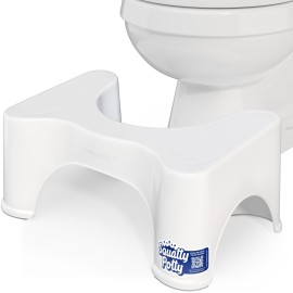 Squatty Potty The Original Bathroom Toilet Stool Height, White, 9 Inch (Pack of 1)