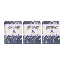 Zum Indigo Wild Goat\'s Milk Soap Bar - Bar Soap for Hands & Body Made with Essential Oils - 3 oz - Cedar (3 Pack)