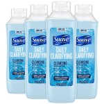 Suave Clarifying Shampoo, Family-Size 4-Pack - pH-Balanced & Hypoallergenic Daily Deep Cleansing Shampoo for Normal to Oily Hair, 22.5 Oz Ea