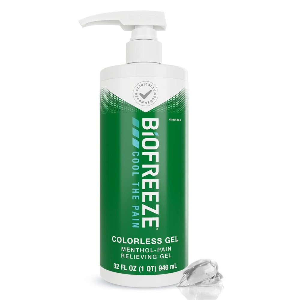 Biofreeze Pain Relief Gel, Arthritis Pain Reliver, Knee & Lower Back Pain Relief, Sore Muscle Relief, Neck Pain Relief, Pharmacist Recommended, FSA Eligible, 32 FL OZ Biofreeze Menthol Gel