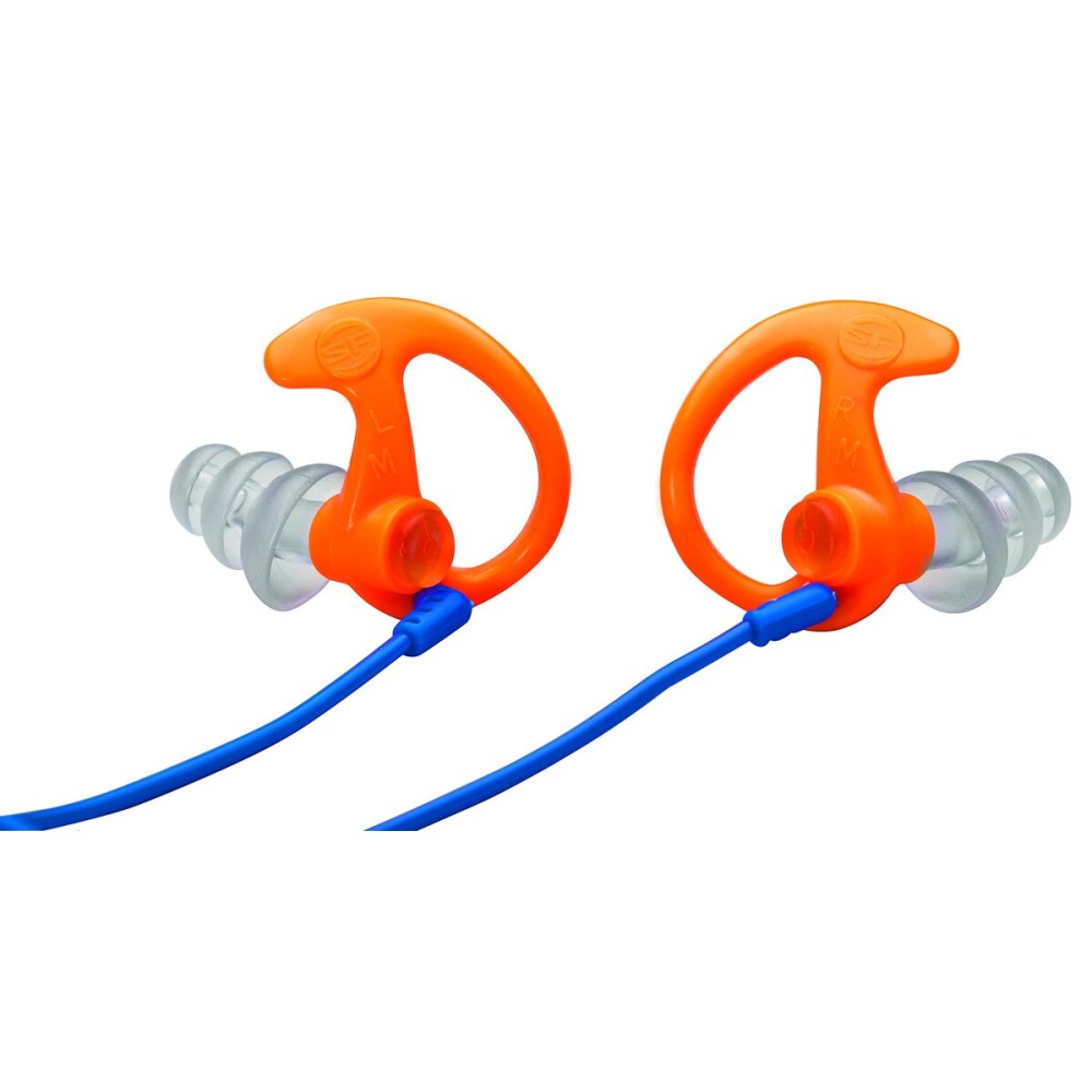 SureFire EP5 Sonic Defenders Max Full-Block Earplugs, triple flanged design, reusable Orange Medium