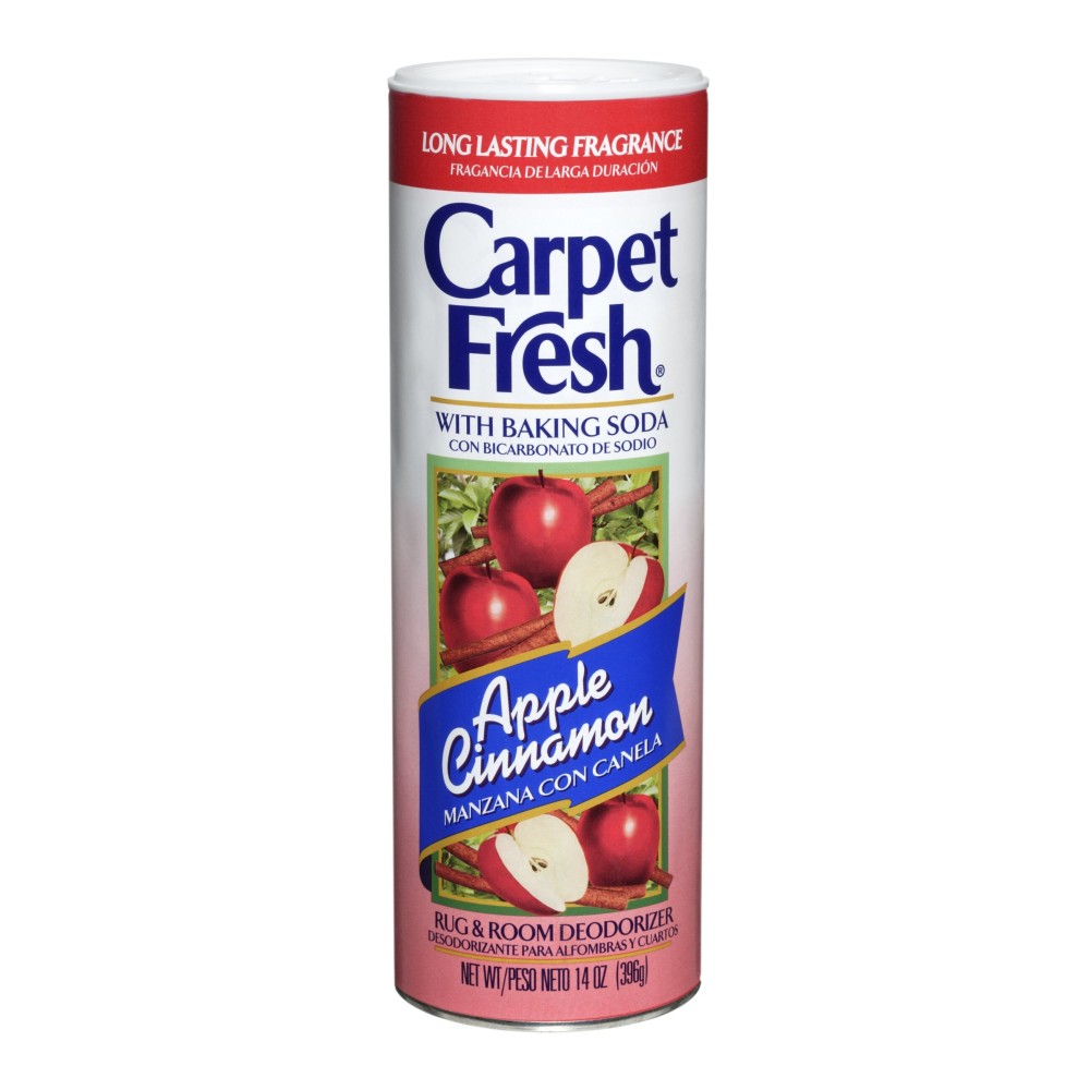 Carpet Fresh Rug and Room Deodorizer with Baking Soda, Cinnamon Apple Fragrance, 14 OZ [12-Pack]