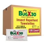CoreTex Bug X 30 Mosquito, Tick, & Insect Repellent Wipes with 30% DEET - Pack of 100 Single-Use Bug Repellent Wipes for Up to 7 Hours of Reliable Protection Against 12 Types of Biting Insects