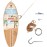 Tiki Toss Ring Toss Game for Adults - 12.3 Inch Surfboard Edition - Hook and Ring Game for Outdoor & Indoor Use, Gift for Husband, dad, College Boys