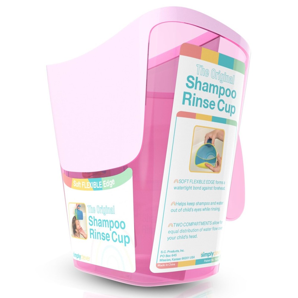 S.C. Products, Inc. Tear-Free Bathing Experience with Rinse Cup - Soft Flexible Edge, Comfortable Handling & 40 Oz Capacity