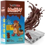 YUM-V\'S - Kids Multivitamin Chewable Chocolate Bears - Multivitamin for Kids Supplement - 16 Vitamins & Minerals - Vitamins Including D, Zinc, C, B Complex & More, 60 Count Pack of 1