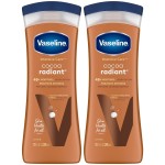 Vaseline Cocoa Radiant 2-Pack - Intensive Care Moisturizing Hand and Body Lotion with Ultra-Hydrating Lipids, Pure Cocoa Butter, 10 Oz Ea