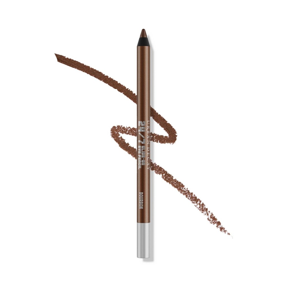 URBAN DECAY 24/7 Glide-On Waterproof Eyeliner Pencil - Smudge-Proof, Long-Lasting, Transfer-Proof, Up to 16HR Wear, Smooth No-Tug Formula, Bourbon (Dark Brown Shimmer) - 0.04 oz