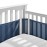 BreathableBaby Breathable Mesh Liner for Full-Size Cribs, Classic 3mm Mesh, Navy (Size 4FS Covers 3 or 4 Sides)