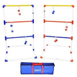 GoSports Premium Ladder Toss Outdoor Game Set with 6 Bolo Balls, Travel Carrying Case and Score Trackers