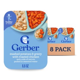 Gerber Graduates Lil\' Entrees Mashed Potatoes & Gravy with Roasted Chicken & Carrots, 6.6-Ounce (Pack of 8)