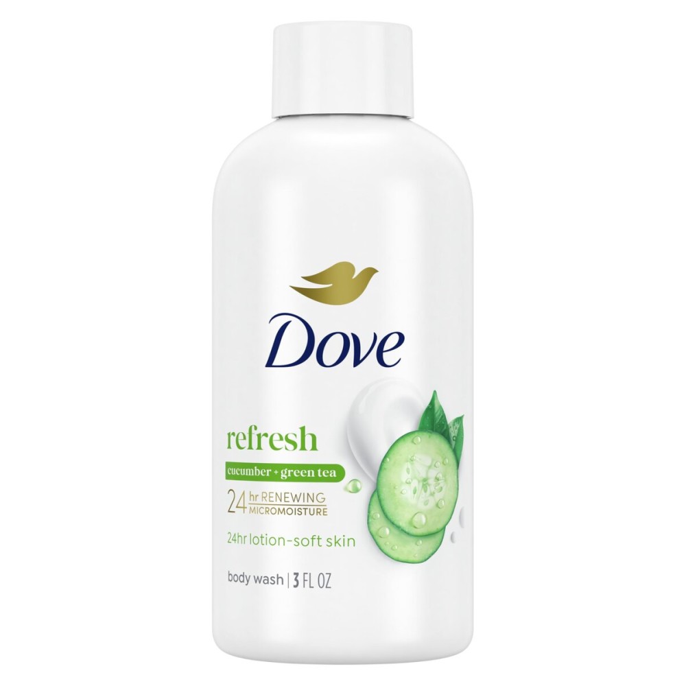 Dove Body Wash Refreshing Cucumber and Green Tea Refreshes Skin Cleanser That Effectively Washes Away Bacteria While Nourishing Your Skin 3 oz