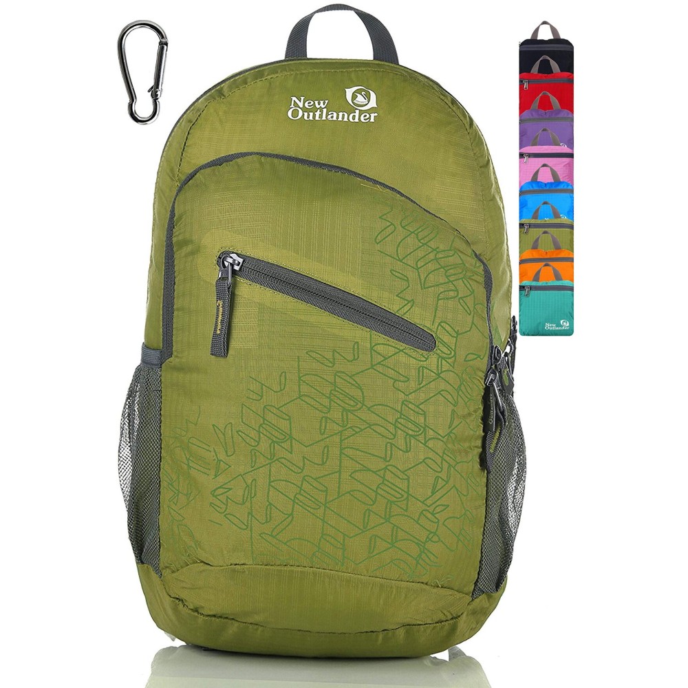 Outlander Packable Handy Lightweight Travel Hiking Backpack Daypack, Green