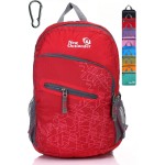 Outlander Packable Handy Lightweight Travel Hiking Backpack Daypack, Red