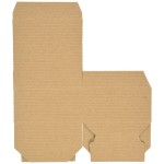 A1 Bakery Supplies Preimer High Kraft Pinstripe Brown Treat Gift Boxes (4 in X 4 in X 2 in 10 Pack)