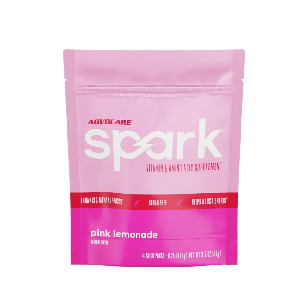 AdvoCare Spark - Energy Drink Mix - Vitamin & Amino Acid Supplement - Supports Energy & Focus - Portable Immune Support - Sugar-Free - Pink Lemonade, 14 Stick Packs (3.5 oz)