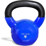 Yes4All Kettlebell, 5-100 LB Vinyl Coated Cast Iron Strength Training Kettlebells for Home Gym Exercises, Fitness, Full Body Workout Equipment, Push Ups, and Grip Strength