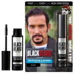 Blackbeard for Men Instant Beard Color - All Day Beard, Mustache, Eyebrow, and Sideburns Color - Temporary, Hypoallergenic Beard Dye Alternative - Up to 45 applications - Black, 1 Pack