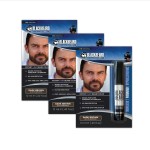 Blackbeard for Men Instant Beard Color - All Day Beard, Mustache, Eyebrow, and Sideburns Color - Temporary, Hypoallergenic Beard Dye Alternative - Up to 45 applications - Dark Brown, 3 Pack