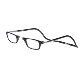 Clic Magnetic Reading Glasses (Expandable), Adjustable Temple Computer Readers, Original Expandable, (Black, 1.50 Magnification)