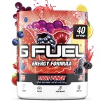 G Fuel Fruit Punch Energy Drink Powder, Pre Workout Caffeine Mix for Gaming, Sugar Free Focus Amino, Vitamin + Antioxidants, 9.9oz (Fruit Punch, 40 Servings)