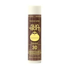 Sun Bum SPF 30 Sunscreen Coconut Lip Balm - Moisturizing Aloe Vera and Vitamin E - Vegan and Cruelty Free - Broad Spectrum UVA/UVB Lip Protection - 0.15 oz Stick