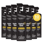 Tattoo Goo Tattoo Care Lotion, 50 Pk Travel Size, Soothes Itch & Irritation, Hydrate & Preserve Color, Non-Greasy Moisturizer, Aftercare Lotion with Olive Oil & Panthenol, No Petroleum or Mineral Oil