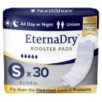 NorthShore EternaDry Booster Pads for Men and Women with Adhesive, Small, Pack/30