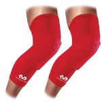 McDavid Hex Knee Compression Sleeves, Pull-On Padded Protection, Moisture Wicking (1 Pair)